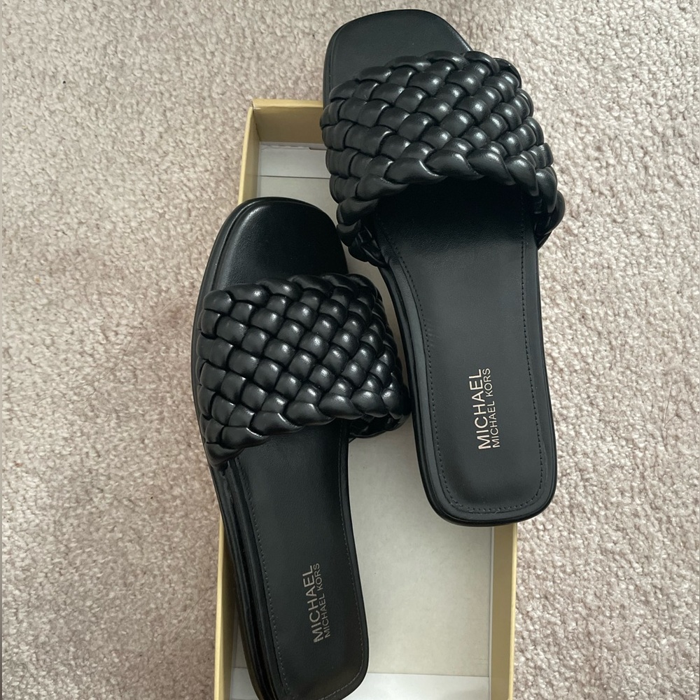 Michael Kors Braided Slide Sandals